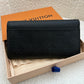 LOUIS VUITTON LV Sarah Black Monogram Empreinte Wallet Gold Hardware
