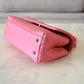 CHANEL Pink Caviar Chevron Small Coco Handle 24 cm Light Gold Hardware