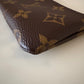 LV LOUIS VUITTON Monogram Key Pouch Card Holder Gold Hardware
