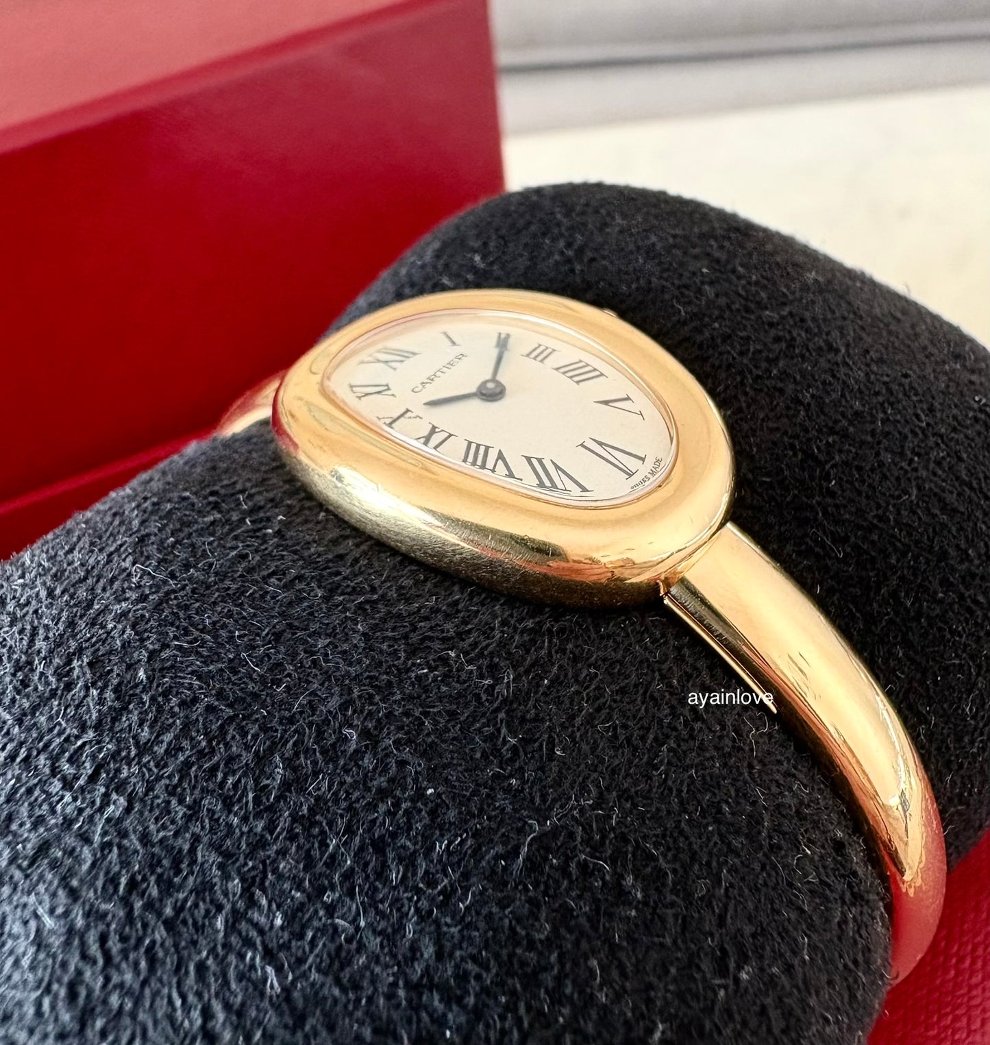 CARTIER 18KT Yellow Gold Baignoire 2025 Small Model Watch Size 17