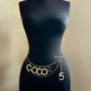 CHANEL 24S Pearl COCO No. 5 Adjustable Chain Belt Gold Hardware