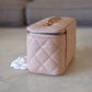 CHANEL 22C Light Beige Caviar Rectangular Vanity On Chain Light Gold Hardware