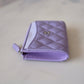 CHANEL Light Purple Caviar New Style XL Zippy Card Holder Wallet Silver Hardware