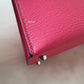 HERMES Mini Kelly 20 Pink Rose Lipstick Chèvre Mysore Palladium Hardware D Stamp