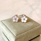 Van Cleef Arpels VCA Lucky Spring Plum Blossom Mother of Pearl 18KT Rose Gold Earrings