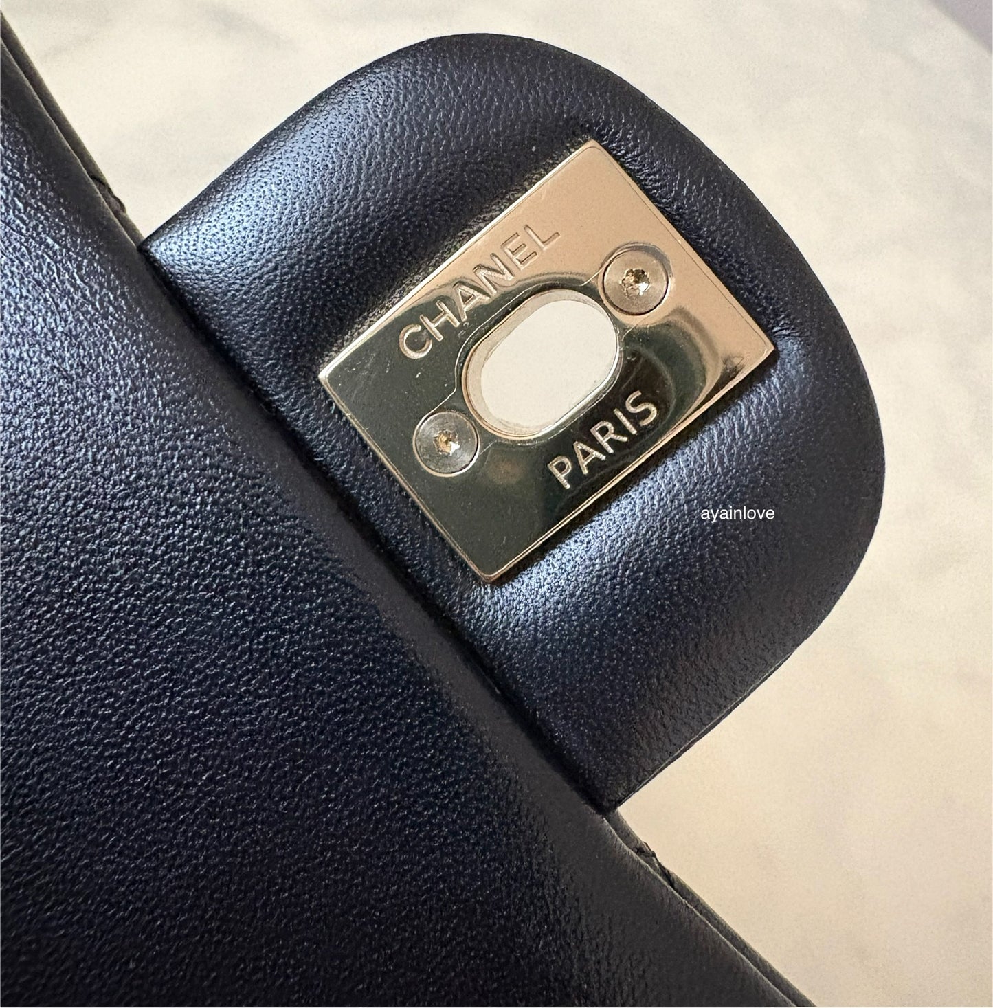 CHANEL 24K Black Lambskin Classic Rectangular Extra Mini 18cm Flap Light Gold Hardware