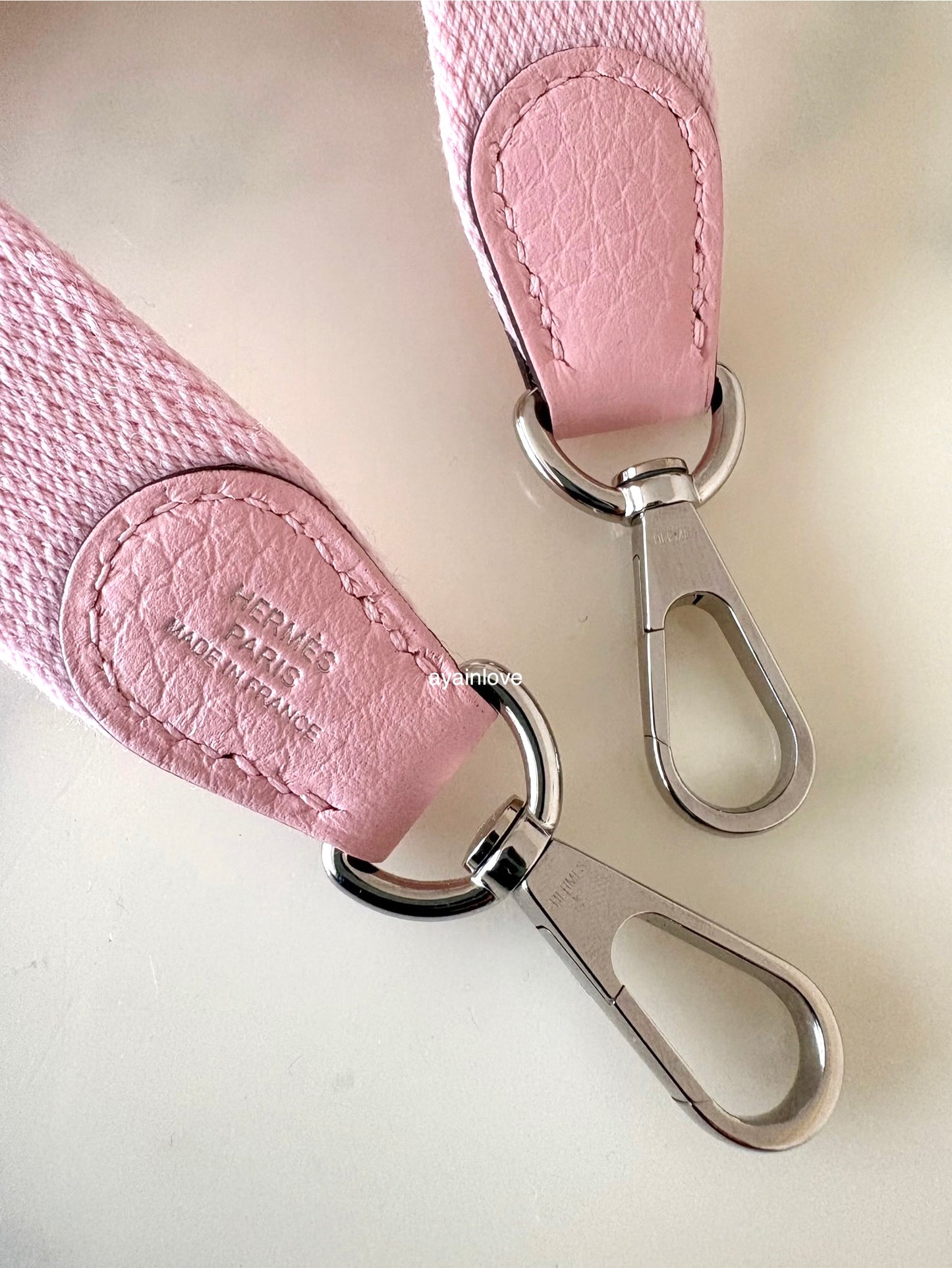 HERMES Mini Evelyne TPM 16 Amazone Rose Sakura Clemence Palladium Hardware W Stamp