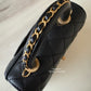 CHANEL Black Caviar Coco Chain Leather Handle Mini 19cm *Microchipped* Brushed Gold Hardware