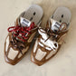 Miu Miu x New Balance 530 SL Brown Cinnamon Bleached Calfskin Mules Loafers Shoes Size 38 EU