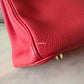 HERMES Birkin 35 Togo Rouge Pivoine Gold Hardware R Stamp