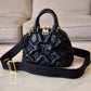 LOUIS VUITTON LV Alma BB Black Calfskin Bubblegram Bag Gold Hardware