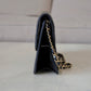 CHANEL Black Lambskin Turnlock Quilted Medium Half Flap Bag Gold Hardware