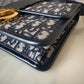 DIOR Montaigne 30 Blue Oblique Jacquard Medium Flap Bag Gold Hardware