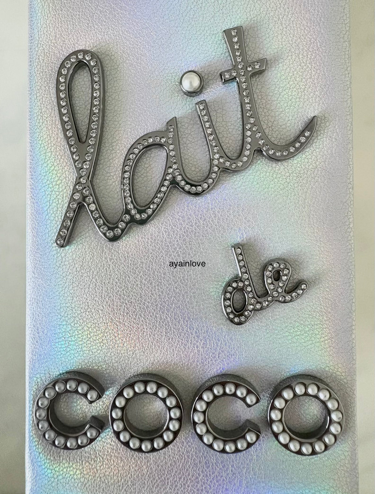 CHANEL 14K Limited Edition Runway Iridescent Silver Goatskin Lait de Coco Milk Carton Bag Shiny Ruthenium Hardware