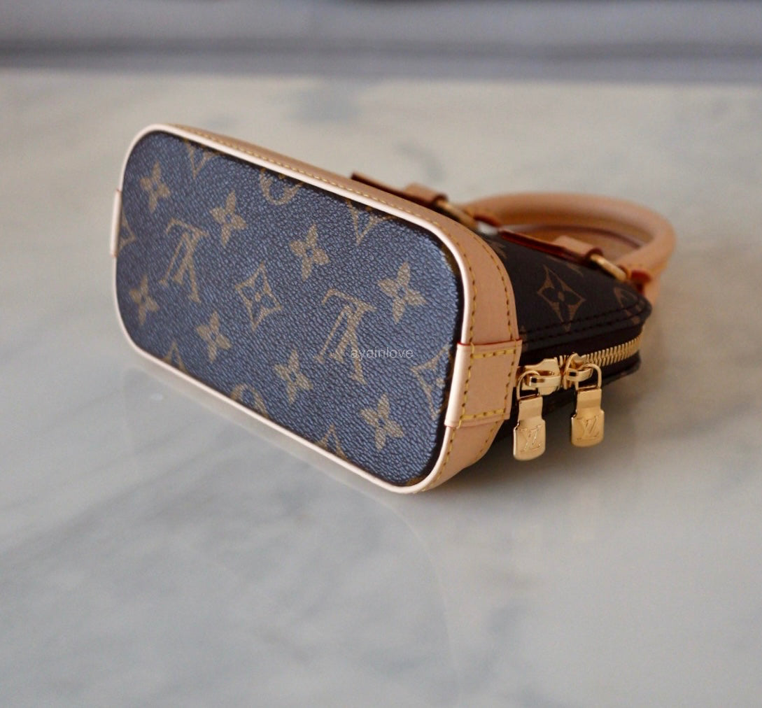 LOUIS VUITTON LV x TM Nano Alma Monogram Cherise Gold Hardware