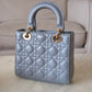 DIOR Small Lady Dior Grey Cannage Lambskin My ABCDior Bag