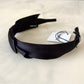 CHANEL 21B Black Silk Ribbon CC Headband Bandeau