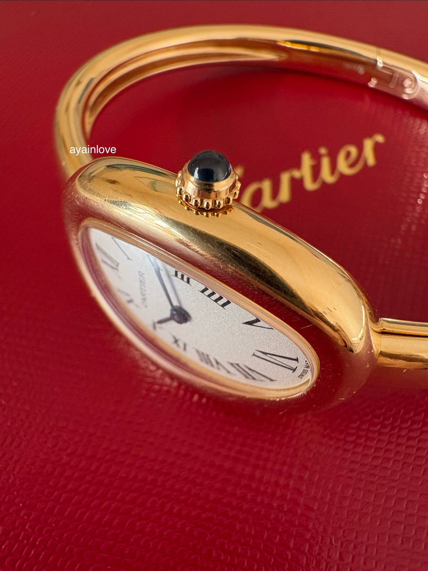 CARTIER 18KT Yellow Gold Baignoire 2025 Small Model Watch Size 17
