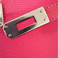 HERMES Mini Kelly 20 Pink Rose Lipstick Chèvre Mysore Palladium Hardware D Stamp