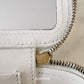 CHANEL Iridescent White Caviar Rectangular Vanity on Adjustable Chain Strap Oversized CC Gold Hardware