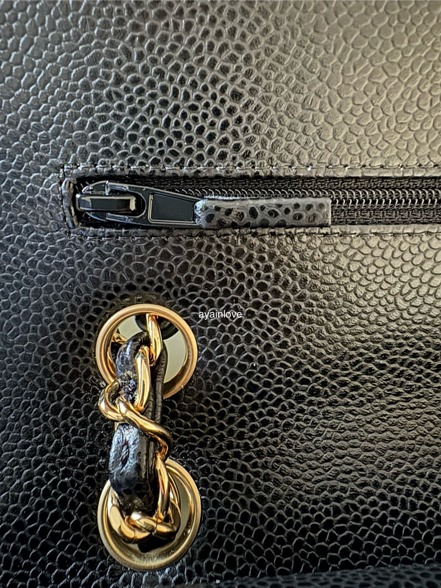 CHANEL Black Caviar Medium/Large Classic Flap Gold Hardware