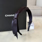 CHANEL 21B Black Silk Ribbon CC Headband Bandeau