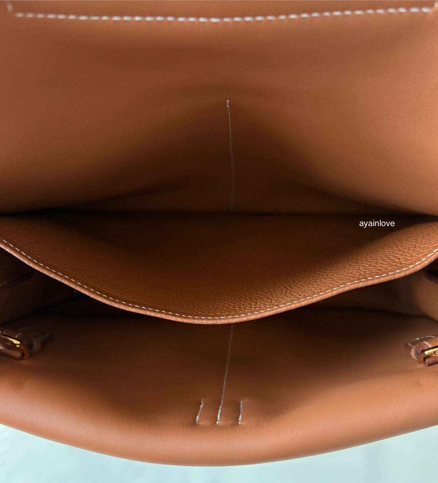 HERMES Halzan 31 Gold Clemence Gold Hardware D Stamp