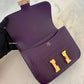 HERMES Constance Mini 18 Amethyst Purple Matte Alligator Leather Gold Hardware Y Stamp