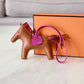 HERMES Rodeo MM Tricolour Gold/Rubies/Rose Pourpre Bag Charm