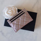 CHANEL 19S Iridescent Beige Oversized Pearly CC Flat Card Holder