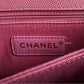 CHANEL Pink Caviar Chevron Small Coco Handle 24 cm Light Gold Hardware