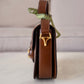 Gucci Horsebit 1955 Medium Brown GG Supreme Monogram Bag Gold Hardware