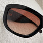 CHANEL Pillow Black CC Logo Hardware Rectangle Sunglasses
