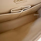 CHANEL Beige Clair Caviar Small Classic Flap Bag Gold Hardware