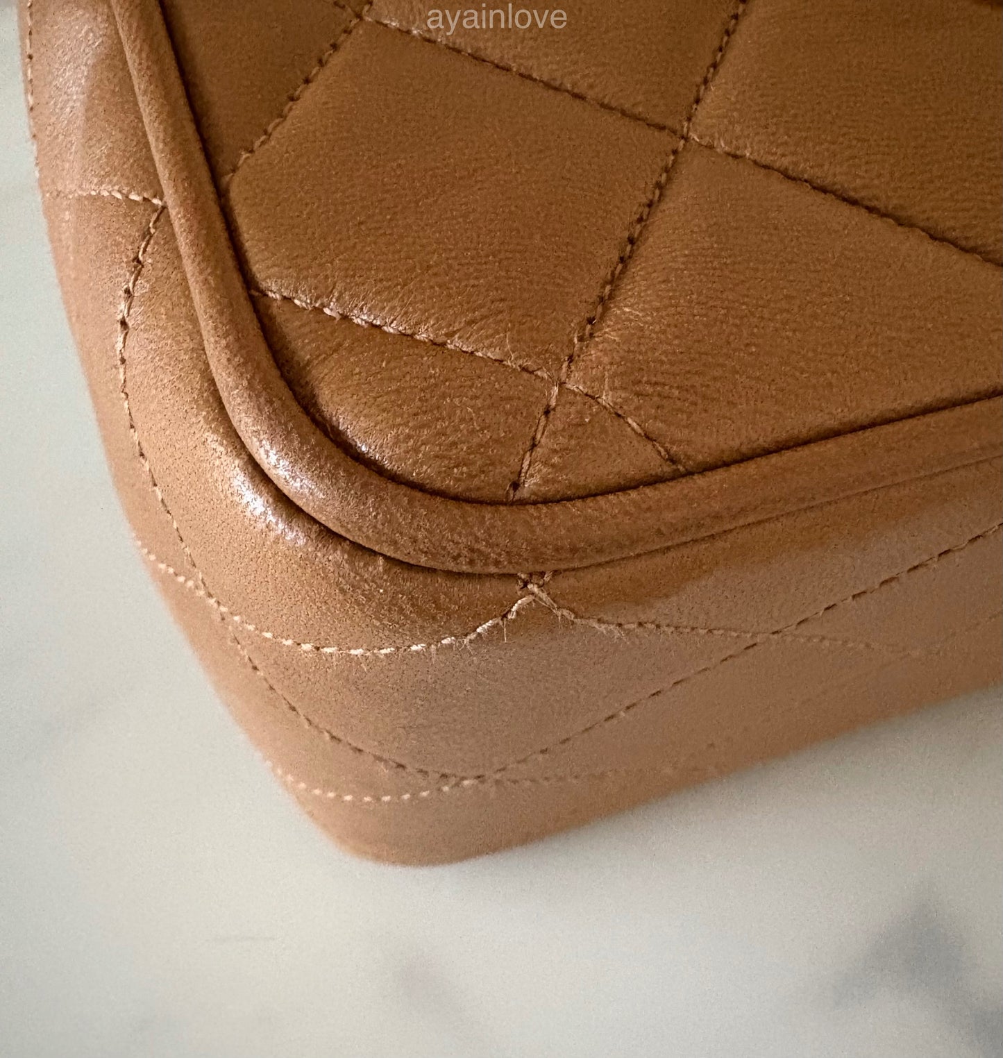 CHANEL Vintage Dark Beige Quilted Jumbo Classic Single Flap Oversized CC Bag 24KT Gold Plated Hardware Series 3