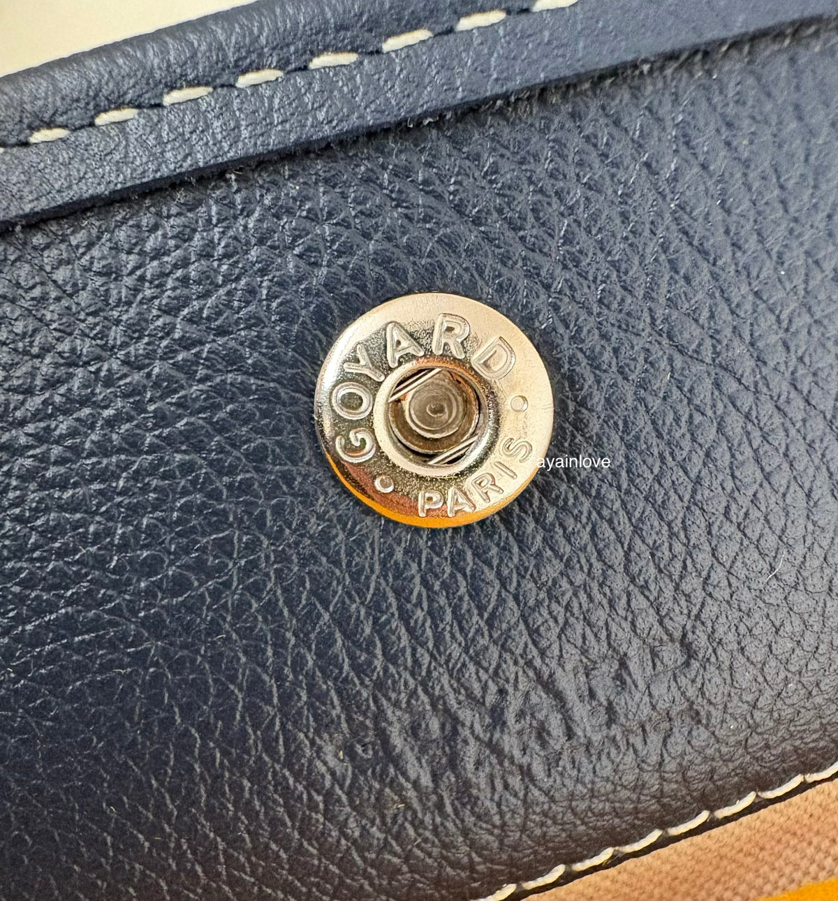 GOYARD St Saint Louis PM Navy Blue Tote Bag