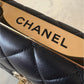 CHANEL Black Small Trendy Flap Bag Microchipped Light Gold Hardware