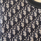 DIOR Blue Oblique Jacquard Fold Over Clutch Bag