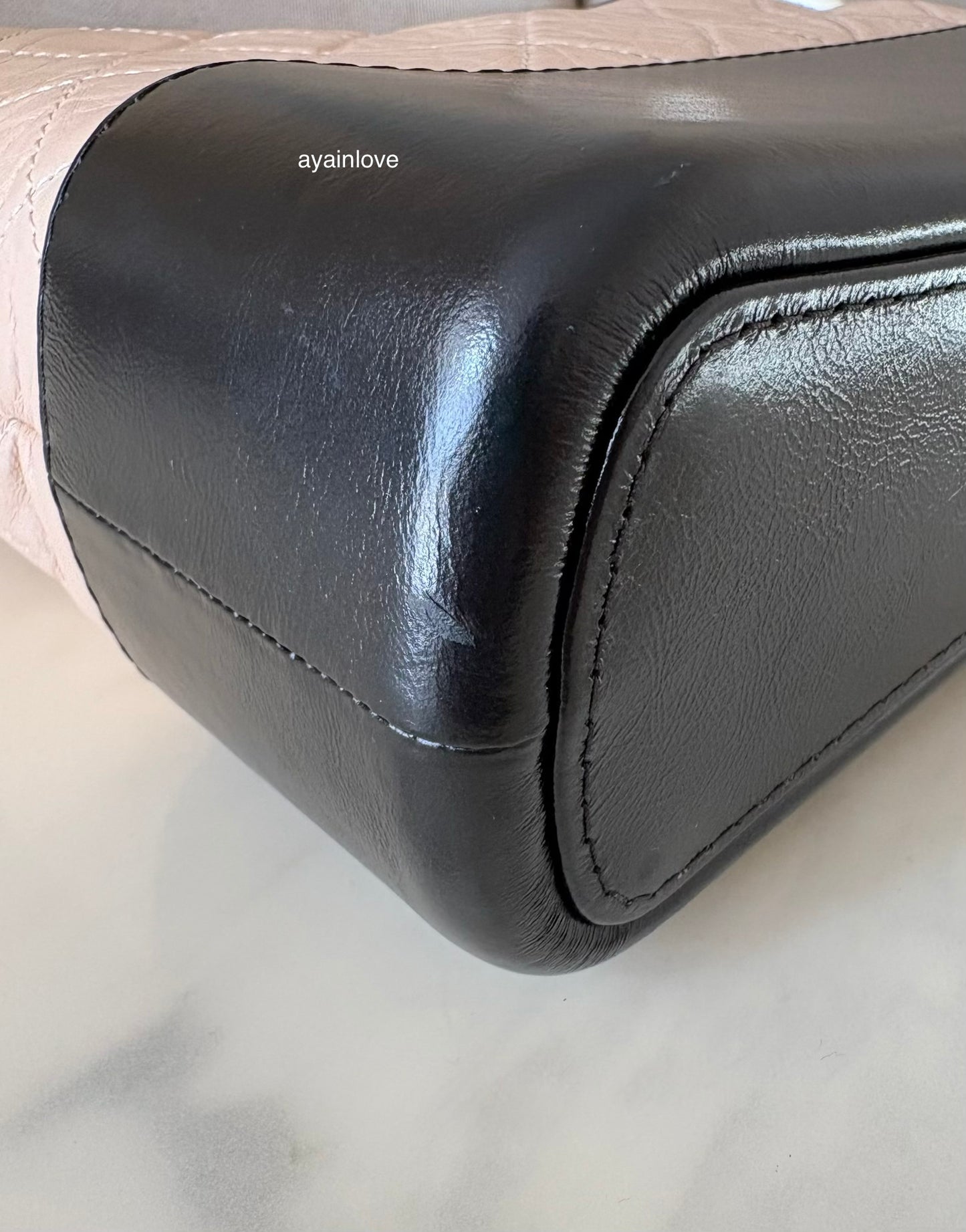 CHANEL Beige Black Calf Skin Medium Gabby Gabrielle Bag Mixed Hardware