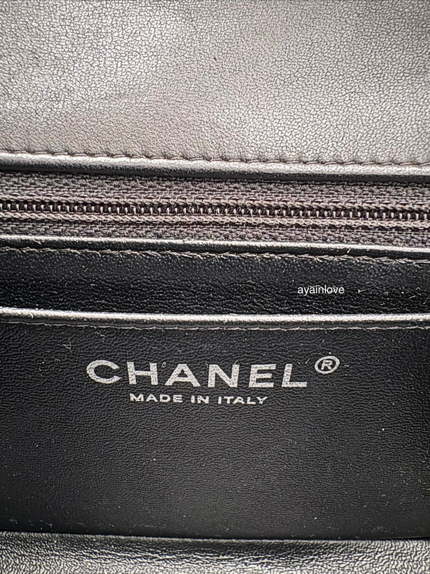 CHANEL Black Classic Quilted Square Mini Flap Bag Silver Hardware