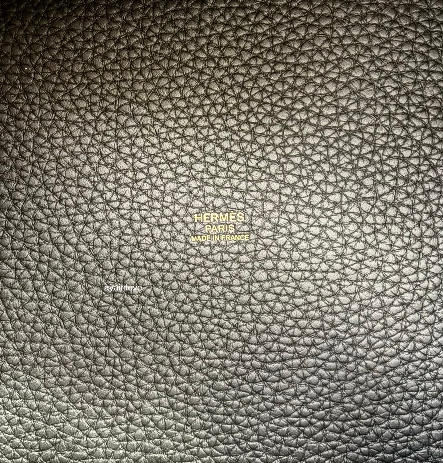 HERMES Picotin Lock 22 Black Noir Taurillion Clemence Gold Hardware K Stamp