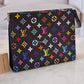 LOUIS VUITTON LV x TM Black Multicolour Rainbow Murakami Toiletry 26 Pouch