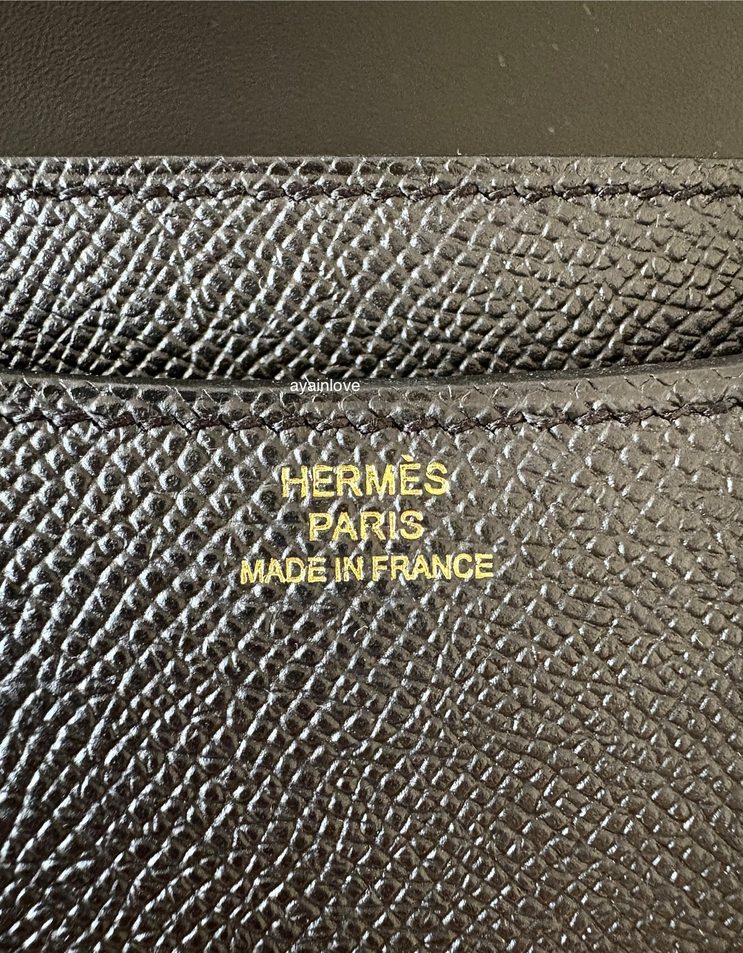 HERMES Constance Mini 18 Noir Black Epsom Rose Gold Hardware W Stamp