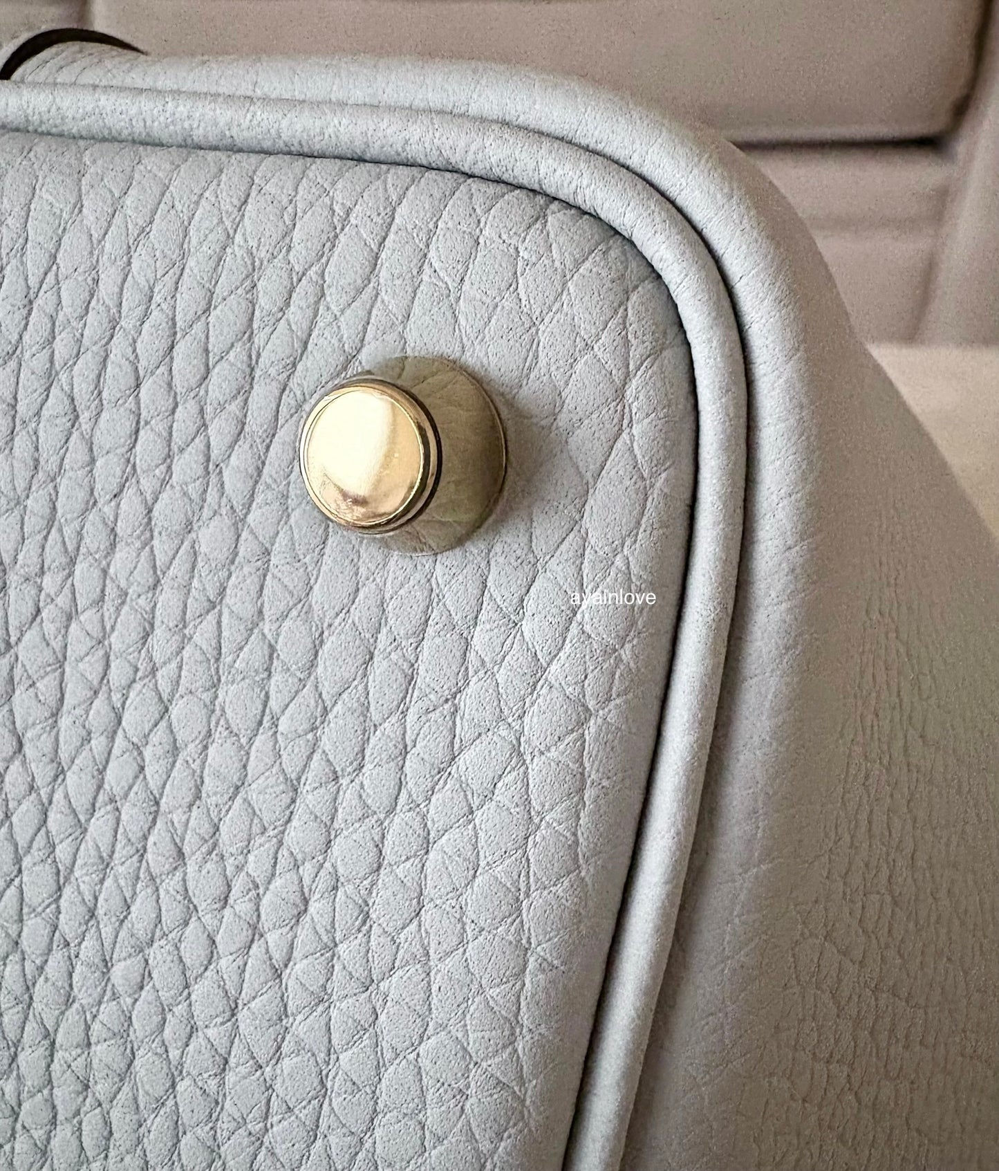 HERMES Picotin 18 Bleu Pale Taurillion Clemence Gold Hardware B Stamp