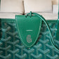 GOYARD Anjou Mini Green Goyardline Canvas/Calfskin Reversible Tote Bag
