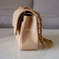 CHANEL Beige Clair Caviar Small Classic Flap Bag Gold Hardware