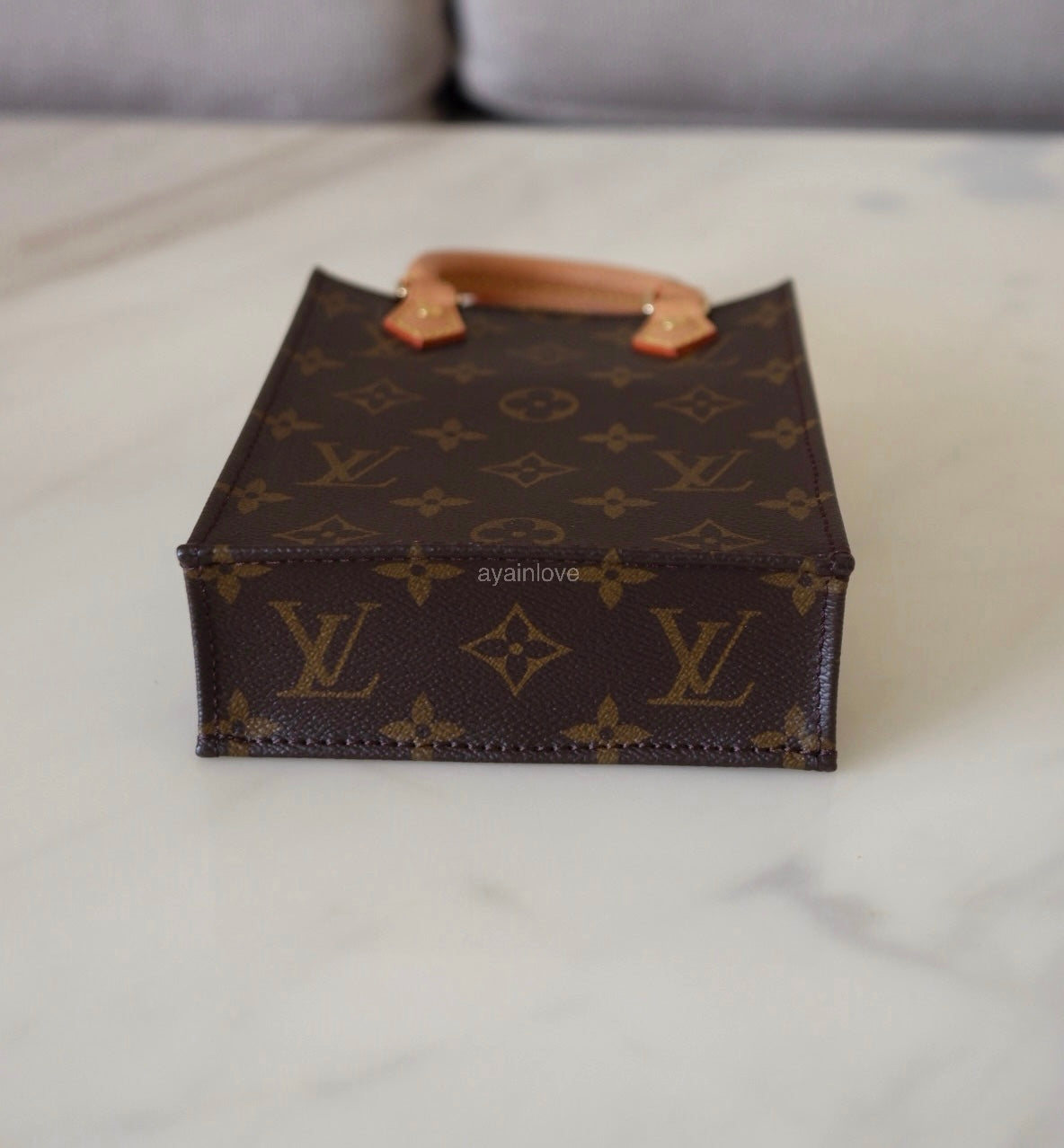 LOUIS VUITTON Petit Sac Plat Monogram Bag