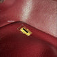 CHANEL 17B Black Caviar (Burgundy Interior) Quilted Square Mini Flap Bag Silver Hardware
