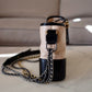 CHANEL Beige Black Calf Skin Medium Gabby Gabrielle Bag Mixed Hardware