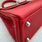 HERMES Kelly 25 Geranium Togo Retourne Palladium Hardware X Stamp